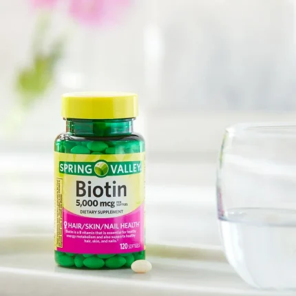 Spring Valley Biotin 5000 mcg Softgels. Expiration- January, 2026